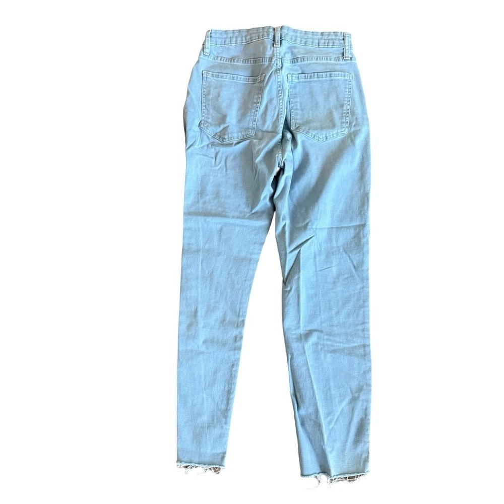 Forever 21 Skinny Jeans Light Wash Blue High Rise Raw Hem Women 27 - Picture 3 of 7